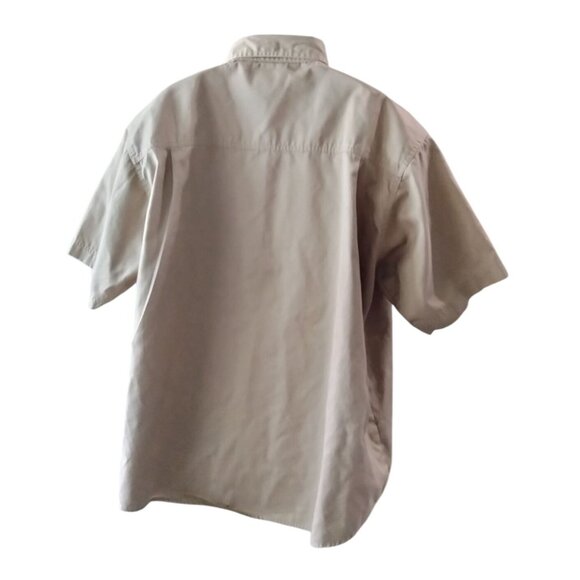 Blue Generation Mens Size 2XL Shirt Short Sleeve Button-Down Khaki - Picture 6 of 10